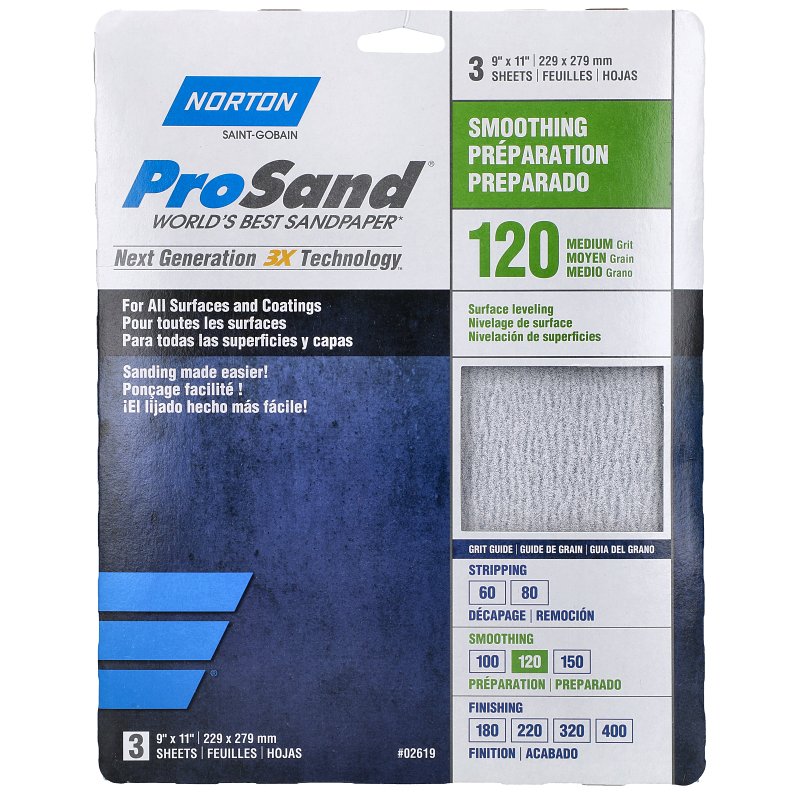 SANDPAPER AL OXD 120GRT 9X11IN