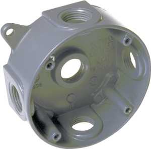 4IN RND ALUM GRAY SPLICE BOX