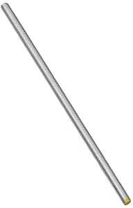 STEEL ROD THRD ZN YEL3/8-16X12