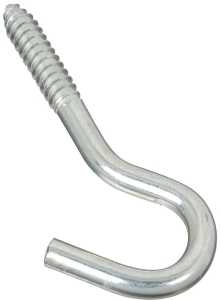 HOOK CEILING 3/8X4-7/8IN ZINC