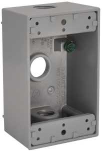 BOX OUTLET ALUM 1G 18.3CU GRAY