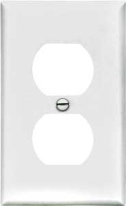 WALL PLATE 1GNG DPLX RECPT WHT