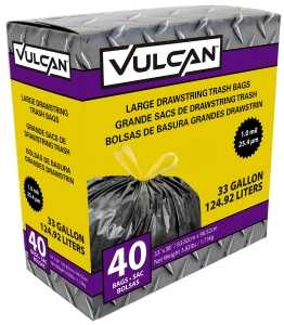 TRASH BAG DRAWSTRNG 33GAL 40CT