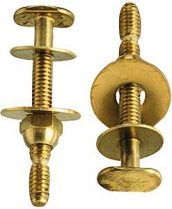 TOILET BOLT SET 1/4X2-1/4 BRS