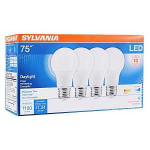 BULB LED A19 10YR 5K 4PK 75W