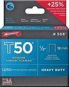 STAPLE T50 1250PK 1/2IN