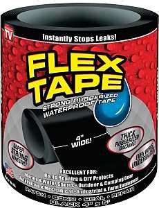 TAPE FLEX BLACK 4IN X 5FT