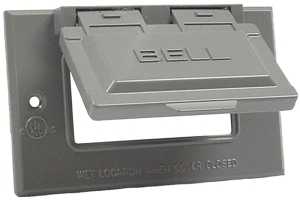 1G GRAY GFCI OUTLET COVER