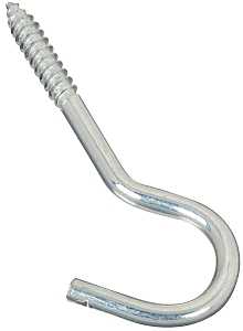 HOOK CEILING 1/4X4-1/4IN ZINC