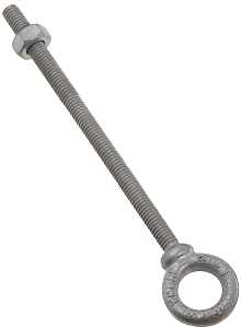 EYE BOLT W/NUT 3/8X6IN GALV