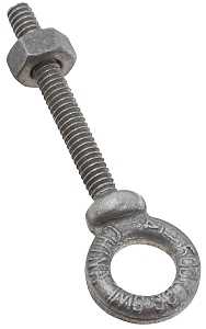 EYE BOLT W/NUT 1/4X2IN GALV