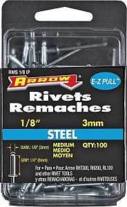 RIVET MEDIUM STEEL 1/8X1/4IN