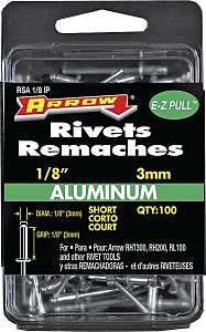 RIVET SHORT ALUM 1/8X1/8IN