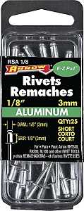 RIVET SHORT ALUM 1/8X1/8IN