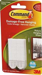 HANGER STRIP PICTURE/FRAME WHT