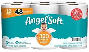 ANGEL SOFT TOILET PAPER 12 MEGA