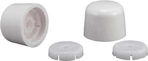 TOILET BOLT CAP ROUND WHITE