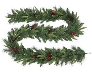 PACIFIC FIR GARLAND PRELIT 9FT