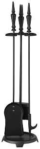 TOOL SET FIREPLACE 4PC BLACK
